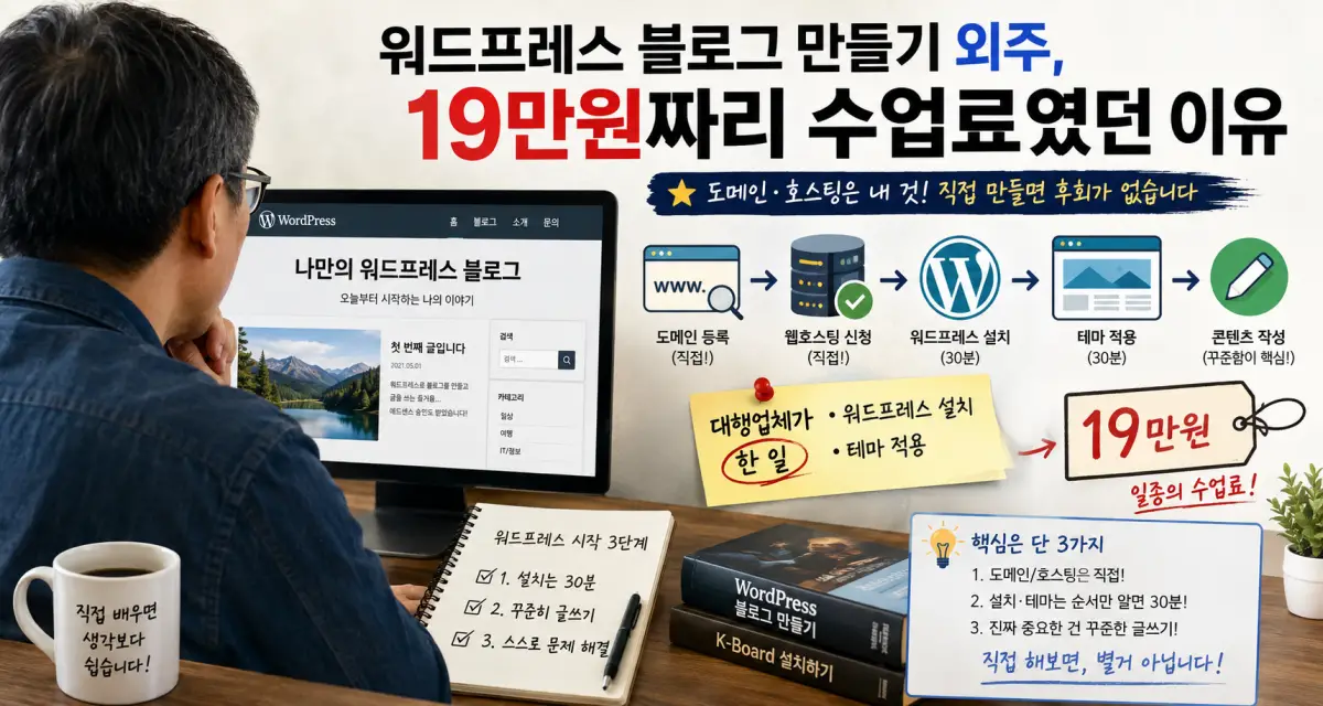 워드프레스 블로그 만들기 외주, 19만원의 가치 관련 이미지